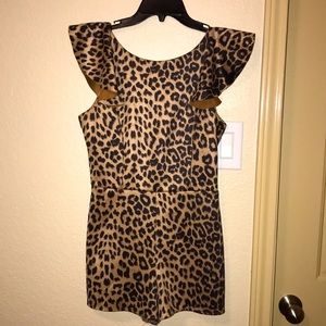 Cheetah print romper